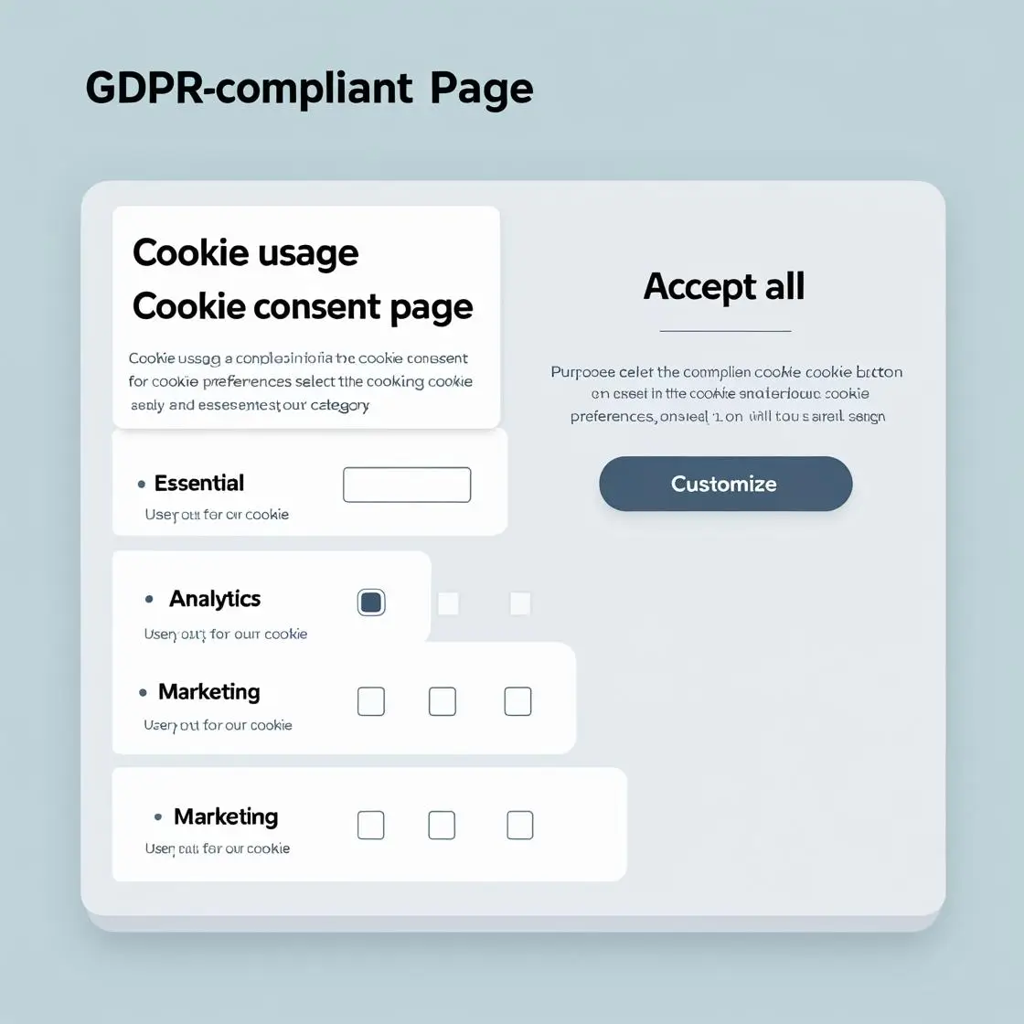 Requisiti per una Pagina di Consenso ai Cookie Conforme al GDPR
